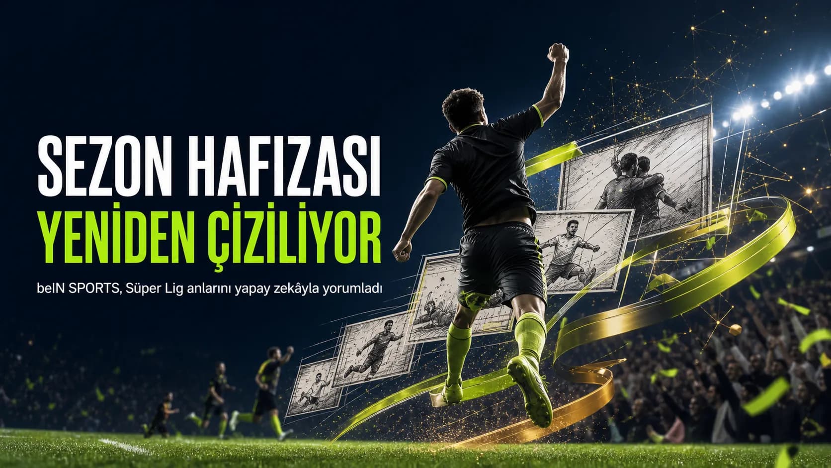 Süper Lig anlarının farklı görsel tekniklerle yeniden çizilmesini anlatan Cinfikirli kapak görseli
