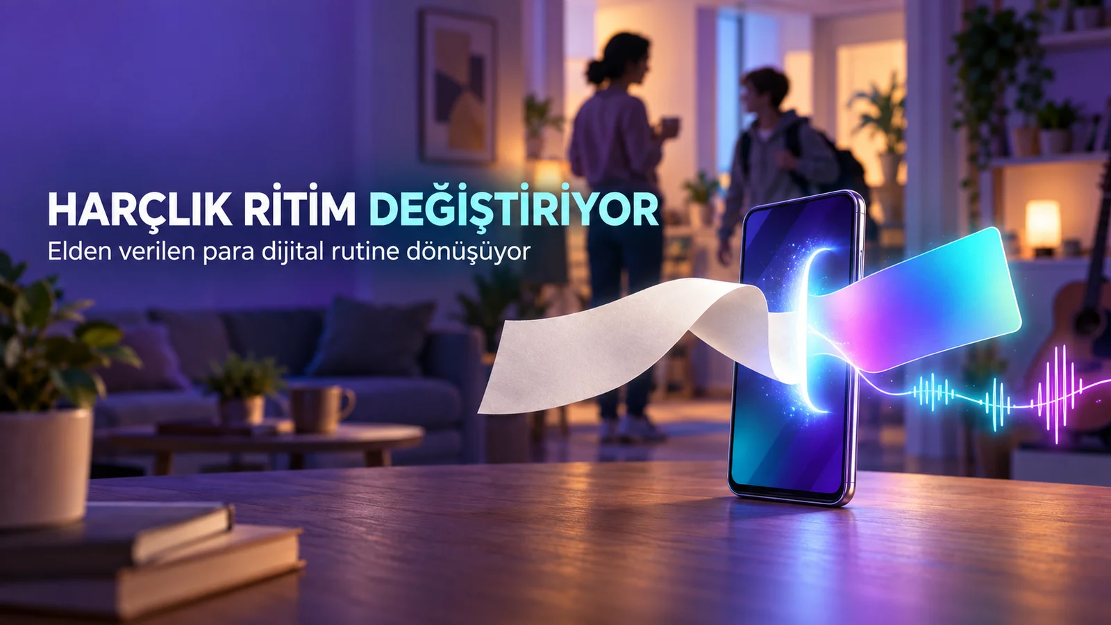 Dijital harçlığın telefondan karta aktığı müzikli Encard Genç kampanyasını anlatan editoryal kapak