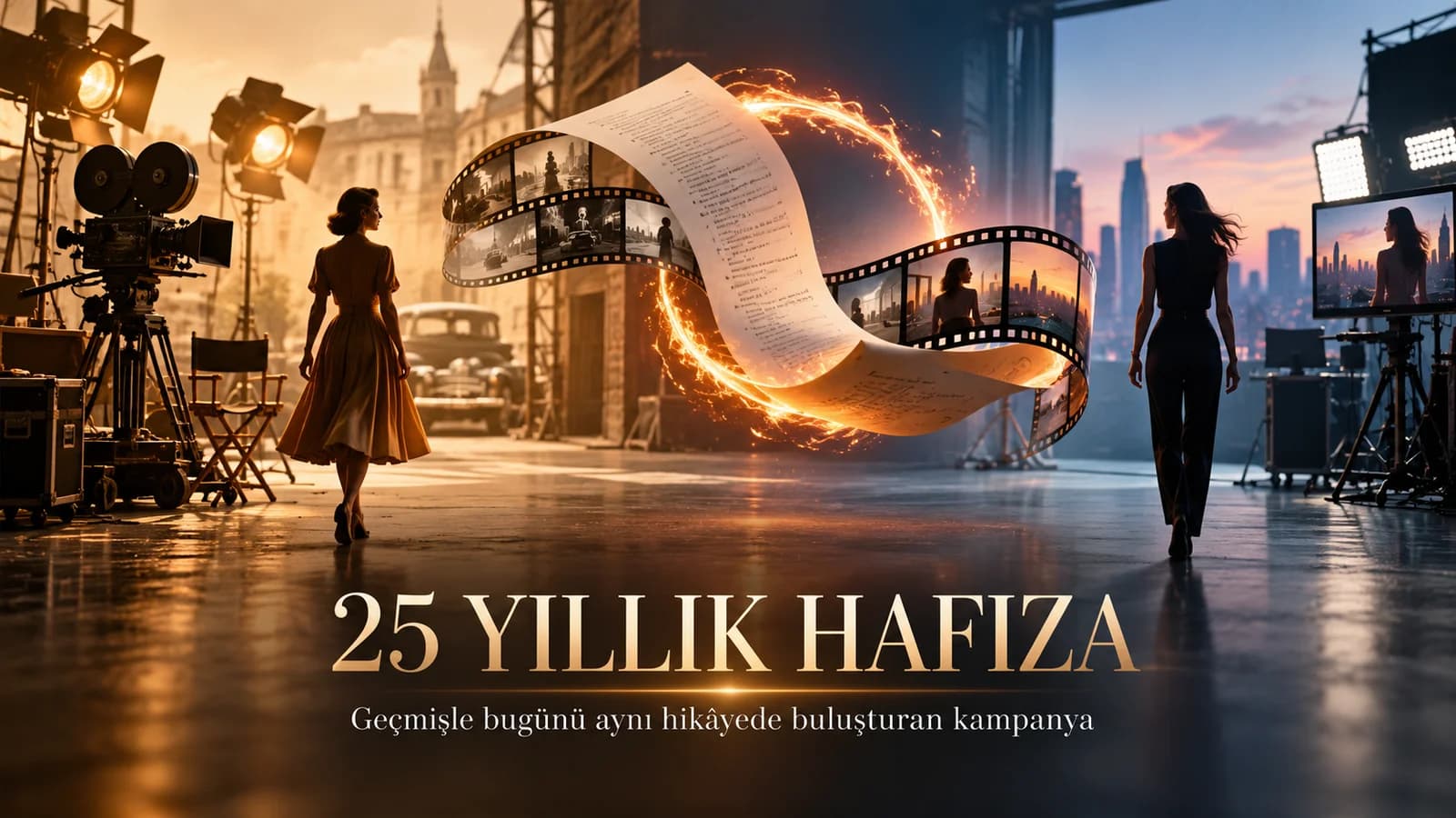 25 Yıllık Hafıza başlığıyla eski ve yeni film setlerini senaryo şeridiyle birleştiren kapak görseli