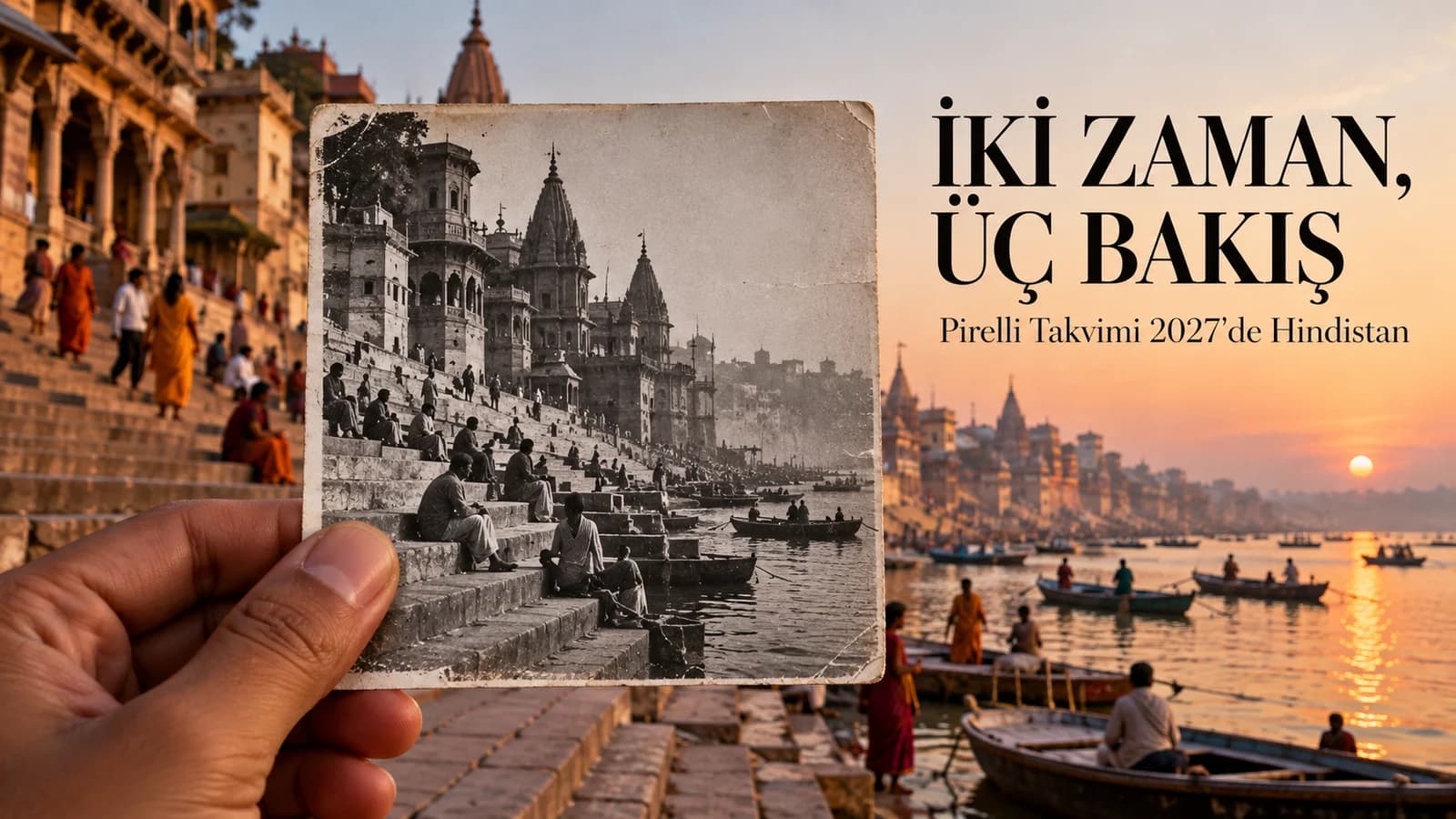 Eski bir siyah beyaz fotoğrafın güncel sokak görüntüsüyle üst üste geldiği İki Zaman, Üç Bakış başlıklı editoryal kapak